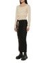 Figure View - Click To Enlarge - RICK OWENS  - Cutout Neck Fitted Wool Knit Top