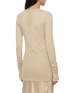Back View - Click To Enlarge - RICK OWENS  - Long Sleeve Crewneck Sheer Ribbed Cotton T-Shirt