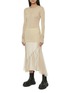 Figure View - Click To Enlarge - RICK OWENS  - Long Sleeve Crewneck Sheer Ribbed Cotton T-Shirt
