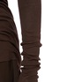  - RICK OWENS  - Long Sleeve Crewneck Sheer Ribbed Cotton T-Shirt