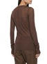 Back View - Click To Enlarge - RICK OWENS  - Long Sleeve Crewneck Sheer Ribbed Cotton T-Shirt