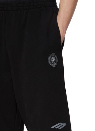  - BALENCIAGA - Crest Embroidered Cotton Fleece Sweatshorts