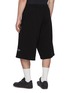 Back View - Click To Enlarge - BALENCIAGA - Crest Embroidered Cotton Fleece Sweatshorts
