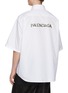 Back View - Click To Enlarge - BALENCIAGA - Logo Embroidered Regenerative Cotton Poplin Shirt