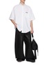 Figure View - Click To Enlarge - BALENCIAGA - Logo Embroidered Regenerative Cotton Poplin Shirt