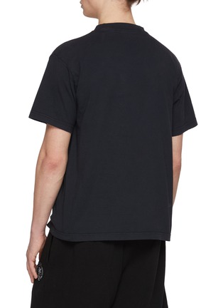 Back View - Click To Enlarge - BALENCIAGA - Crest Logo Print Cotton Jersey T-Shirt