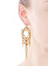 Figure View - Click To Enlarge - ELA STONE - 'Pamela' curb chain spike drop earrings