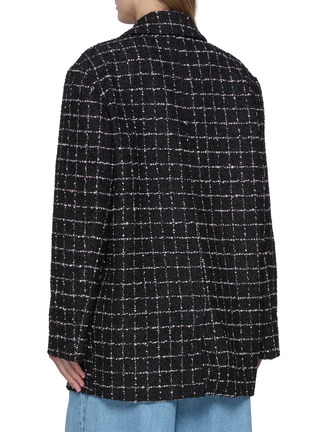 Back View - Click To Enlarge - THE LAURENT - Double Breasted Tweed Blazer