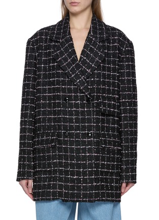 Main View - Click To Enlarge - THE LAURENT - Double Breasted Tweed Blazer