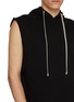  - RICK OWENS  - Sleeveless Heavyweight Cotton Hoodie