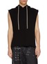 RICK OWENS  Sleeveless Heavyweight Cotton Hoodie