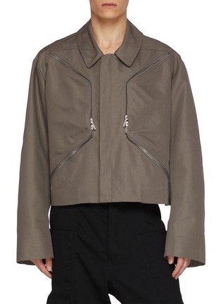 Main View - Click To Enlarge - RICK OWENS  - Heizer Hexa Zip Pocket Cordura Canvas Jacket