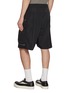 Back View - Click To Enlarge - RICK OWENS  - Heizer Bela Drawstring Waist Zipped Shorts