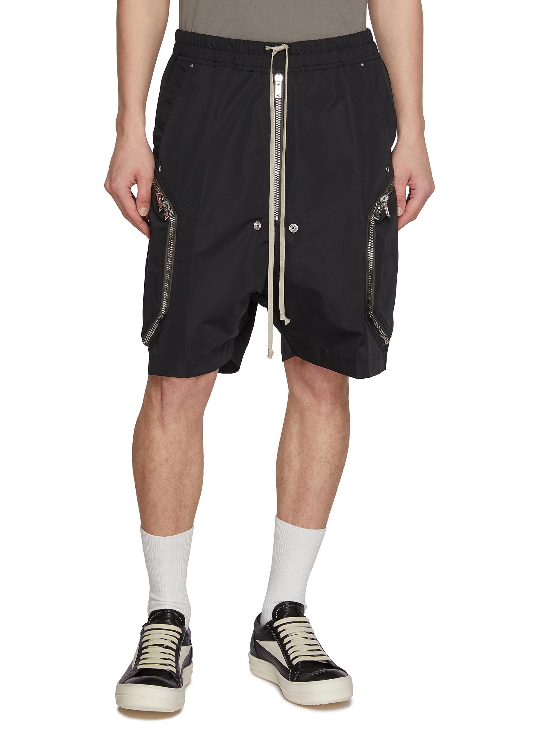 RICK OWENS | Heizer Bela Drawstring Waist Zipped Shorts | Men