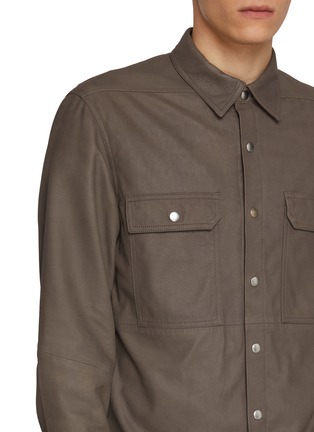 - RICK OWENS  - Lightweight Leather Outershirt Jacket
