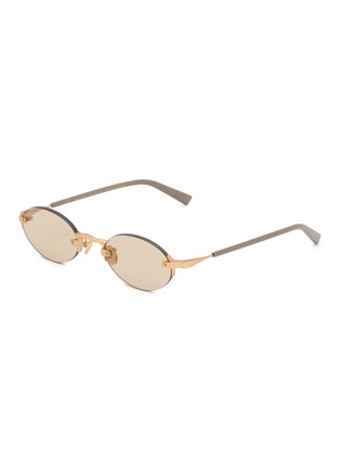 Main View - Click To Enlarge - GAST - Rimless Stainless Steel Oval Sunglasses