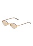 GAST Rimless Stainless Steel Oval Sunglasses