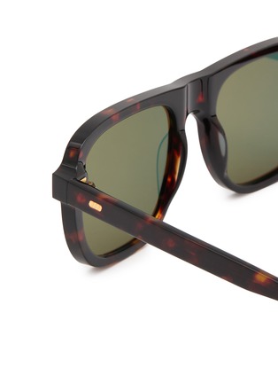 Detail View - Click To Enlarge - GAST - Havana Acetate Square Sunglasses