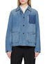 MAISON MARGIELA Paint Splatter Faded Pocket Medium Wash Worker Jacket
