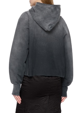 Back View - Click To Enlarge - MAISON MARGIELA - Embroidered Logo Faded Hoodie