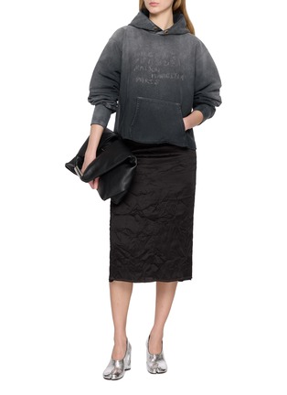 Figure View - Click To Enlarge - MAISON MARGIELA - Embroidered Logo Faded Hoodie