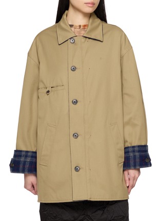 Main View - Click To Enlarge - MAISON MARGIELA - Reversible Double Breasted Cotton Twill Jacket