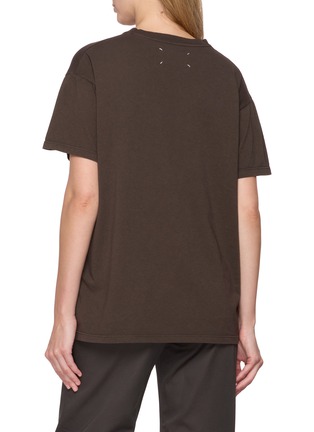 Back View - Click To Enlarge - MAISON MARGIELA - Handwritten Numeric Graphic Cotton T-Shirt