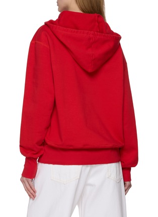 Back View - Click To Enlarge - MAISON MARGIELA - Drawstring Hood Cotton Sweatshirt