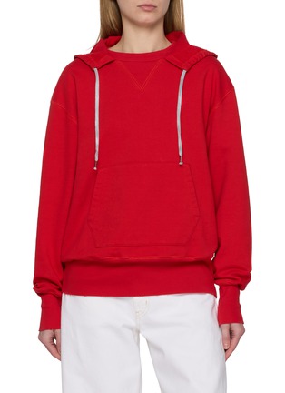 Main View - Click To Enlarge - MAISON MARGIELA - Drawstring Hood Cotton Sweatshirt
