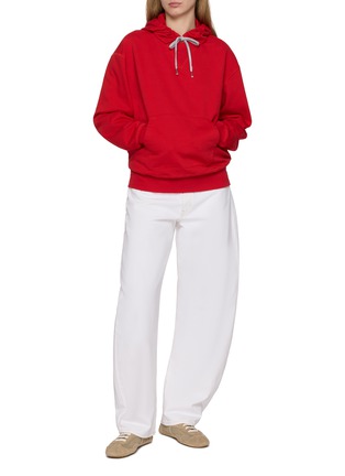Figure View - Click To Enlarge - MAISON MARGIELA - Drawstring Hood Cotton Sweatshirt