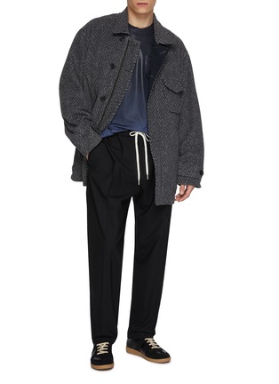 Figure View - Click To Enlarge - MAISON MARGIELA - Gradient Waxed Pocket Mako Cotton T-Shirt