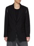 MAISON MARGIELA Single Breasted Unfinished Shoulder Seam Tropical Wool Blazer