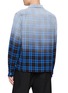 Back View - Click To Enlarge - MAISON MARGIELA - Gradient Chequered Undyed Detail Viscose Shirt