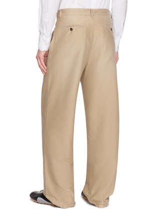Back View - Click To Enlarge - MAISON MARGIELA - Pleated Straight Leg Pants