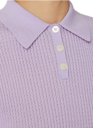  - GUEST IN RESIDENCE - Shrunken Waffle Cashmere Knit Polo Top