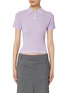 Main View - Click To Enlarge - GUEST IN RESIDENCE - Shrunken Waffle Cashmere Knit Polo Top