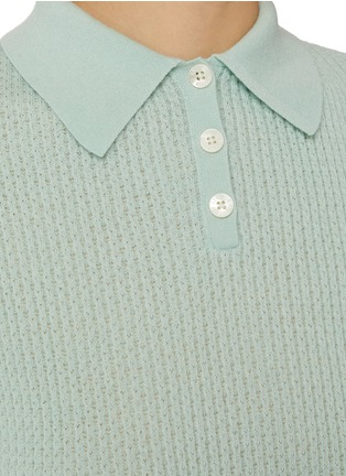  - GUEST IN RESIDENCE - Shrunken Waffle Cashmere Knit Polo Top