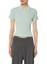 Main View - Click To Enlarge - GUEST IN RESIDENCE - Shrunken Waffle Cashmere Knit Polo Top