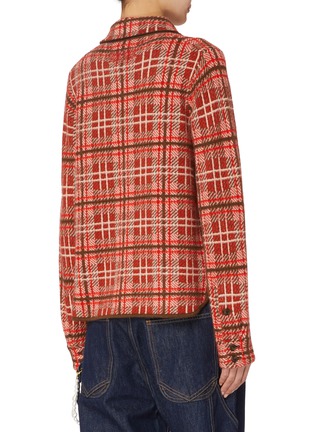 Back View - Click To Enlarge - GUEST IN RESIDENCE - Dylan Plaid Cashmere Shirt