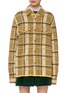 Main View - Click To Enlarge - GUEST IN RESIDENCE - Oversized Plaid Cashmere Work Shirt