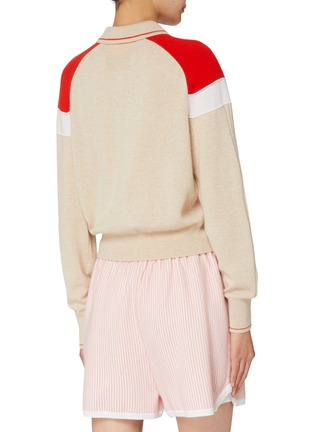 Back View - Click To Enlarge - GUEST IN RESIDENCE - Long Sleeve Alpine Cashmere Polo Top