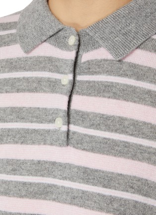  - GUEST IN RESIDENCE - Collegiate Cropped Striped Polo Shirt