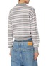 Back View - Click To Enlarge - GUEST IN RESIDENCE - Collegiate Cropped Striped Polo Shirt