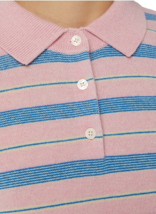  - GUEST IN RESIDENCE - Collegiate Cropped Striped Polo Shirt