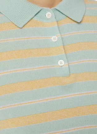  - GUEST IN RESIDENCE - Collegiate Cropped Striped Polo Shirt