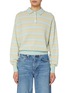 Main View - Click To Enlarge - GUEST IN RESIDENCE - Collegiate Cropped Striped Polo Shirt
