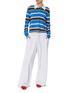 Figure View - Click To Enlarge - GUEST IN RESIDENCE - Cropped Striped Rugby Shirt