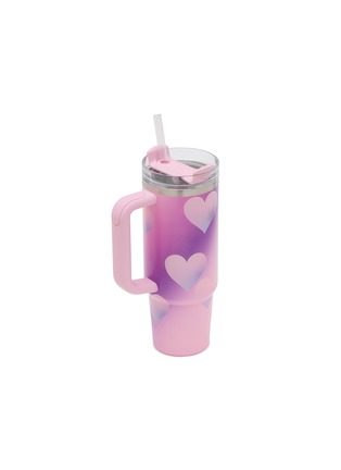 Detail View - Click To Enlarge - STANLEY - The Quencher H2.0 FlowState™ Tumbler 30oz — Powder Pink Heart Gradient