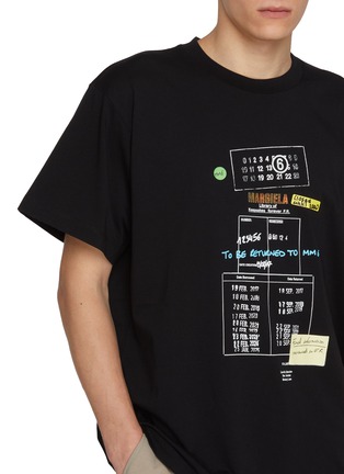  - MM6 MAISON MARGIELA - Library Receipt Print Cotton T-Shirt