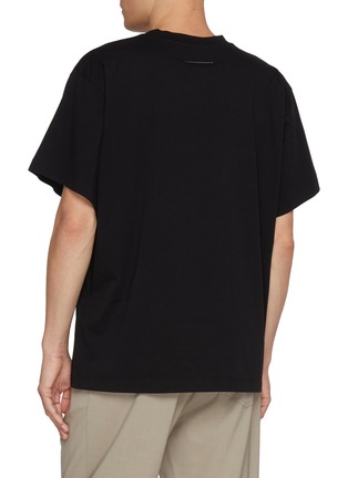 Back View - Click To Enlarge - MM6 MAISON MARGIELA - Library Receipt Print Cotton T-Shirt